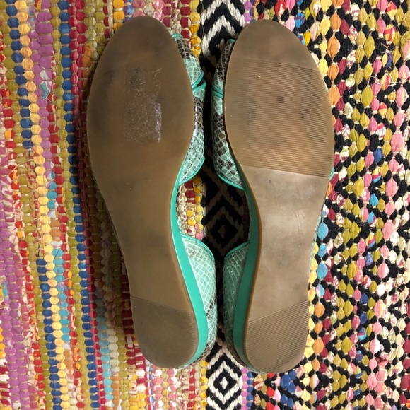 Sole Society - Teal - Peep Toe - Flats - Picture 4 of 7